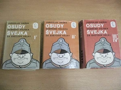 Jaroslav Hašek - Osudy dobrého vojáka Švejka za světové války 1-4. díl, 3 svazky (1975)