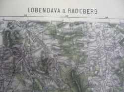 Mapa - LOBENDAVA a RADEBERG 1927