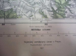 Mapa - LOBENDAVA a RADEBERG 1927