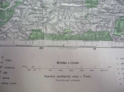 Mapa - STARÁ BYSTRICA 1947 (Důvěrné!)