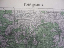 Mapa - STARÁ BYSTRICA 1947 (Důvěrné!)