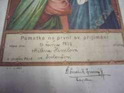 Památka na první sv. přijímání (1932)