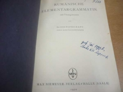 Ion Popinceanu - Rumänische Elementargrammatik mit Übungstexten (1950)