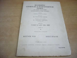 František Horák - Knihopis českých a slovenských tisků. Díl II. Tisky z let 1501 - 1800. Část IV (1950)