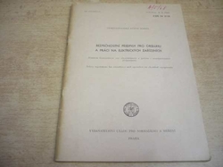 Bezpečnostní předpisy pro obsluhu a práci na elektrických zařízeních. Československá státní norma (1967)