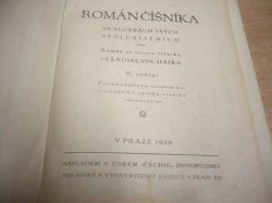 Ladislav Hájek - Román číšníka (1929) ed. Románová knihovna Reformy