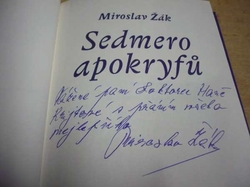 Miroslav Žák - Sedmero apokryfů (2018) PODPIS AUTORA !!!