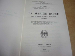 H. Graf - La Marine Russe 1914 - 1918 (1928) francouzsky