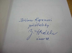 Josef Hrách - Zpětné zrcátko (1996) PODPIS AUTORA !!!