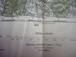 Mapa. Boskovice 1: 75 000 