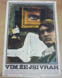 Filmový plakát - Vím, že jsi vrah. Film ČSSR. (1971)