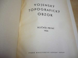 Vojenský topografický obzor. Číslo 1. až 4. Ročník první (1954)