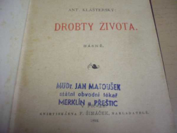 Antonín Klášterský - Drobty života (1892)