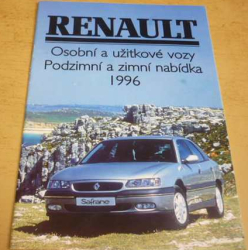 RENAULT. Osobní a užitkové vozy. Podzimní a zimní nabídka 1996 (1996)