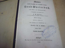 J. G. Hölder - Německo/francouzský - francouzsko/německý slovník (1880) německy, švabachem