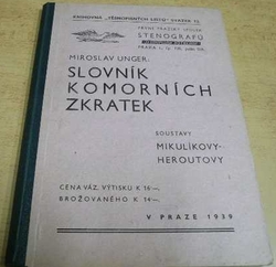 Miroslav Unger - Slovník komorních zkratek (1939)