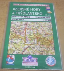 Jizerské hory a Frýdlantsko 1 : 50 000 (1998) mapa 