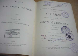 Jan Amos Komenský - Jana Amosa Komenského na spis proti Jednotě bratrské od Samuela Martina z Dražova sepsaný Ohlášení (1898)