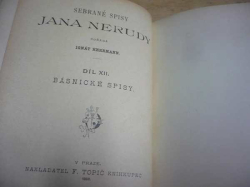 Jan Neruda - Diadelní hry a Básnické spisy. Spisy č. 11 a 12 (1896)