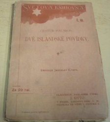 Gestur Pálsson - Dvě islandské povídky (1920)