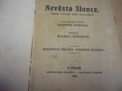 Gaston Leroux - Nevěsta slunce (1917)