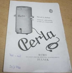 PERLA: Odstředivka. Návod k obsluze (1960)